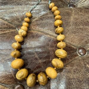 Yellow/Amber Beaded Necklace